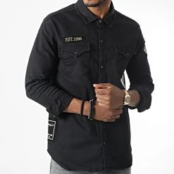 Tout neuf 🔥 Chemise Jean Manches Longues G-146 Noir de Classic Series ❤️ -HautStyle Boutique classic series 286149 G 146 BLACK 20210930T161624 03