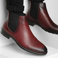 Sortie ❤️ Chelsea Boots DR-81 Bordeaux de Classic Series 🎁