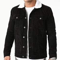 Remise 🤩 Veste Velours Col Mouton Corduroy Teddy Noir de Classic Series 🔥 -HautStyle Boutique classic series 287181 JIB DP AW20 046 001 20211006T103012 03