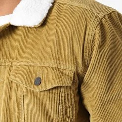 Tout neuf ✔️ Veste Velours Col Mouton Corduroy Teddy Kaki Clair de Classic Series 🔔 -HautStyle Boutique classic series 287183 JIB DP AW20 046 014 20211006T103030 02