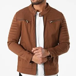 Les meilleures critiques de 😉 Veste Biker 101 Marron de Classic Series 😉 -HautStyle Boutique classic series 290010 101 TABAC 20211027T161725 03