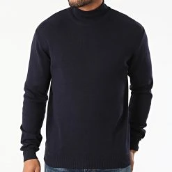 Remise 🤩 Pull Col Roulé 7095 Bleu Marine de Classic Series ⭐ -HautStyle Boutique classic series 290014 7095 LACIVERT 20211028T162716 03