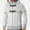 Acheter ✔️ Gilet Zippé Capuche 1020 Gris Blanc de Classic Series 🛒 -HautStyle Boutique classic series 291061 1020 GREY 20211111T155746 01