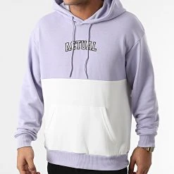 Budget ⌛ Sweat Capuche 55-029 Lila Blanc de Classic Series ⭐