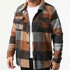 Promo 🌟 Surchemise A Carreaux H60054J4451010A1 Marron Gris Noir de Classic Series ⌛