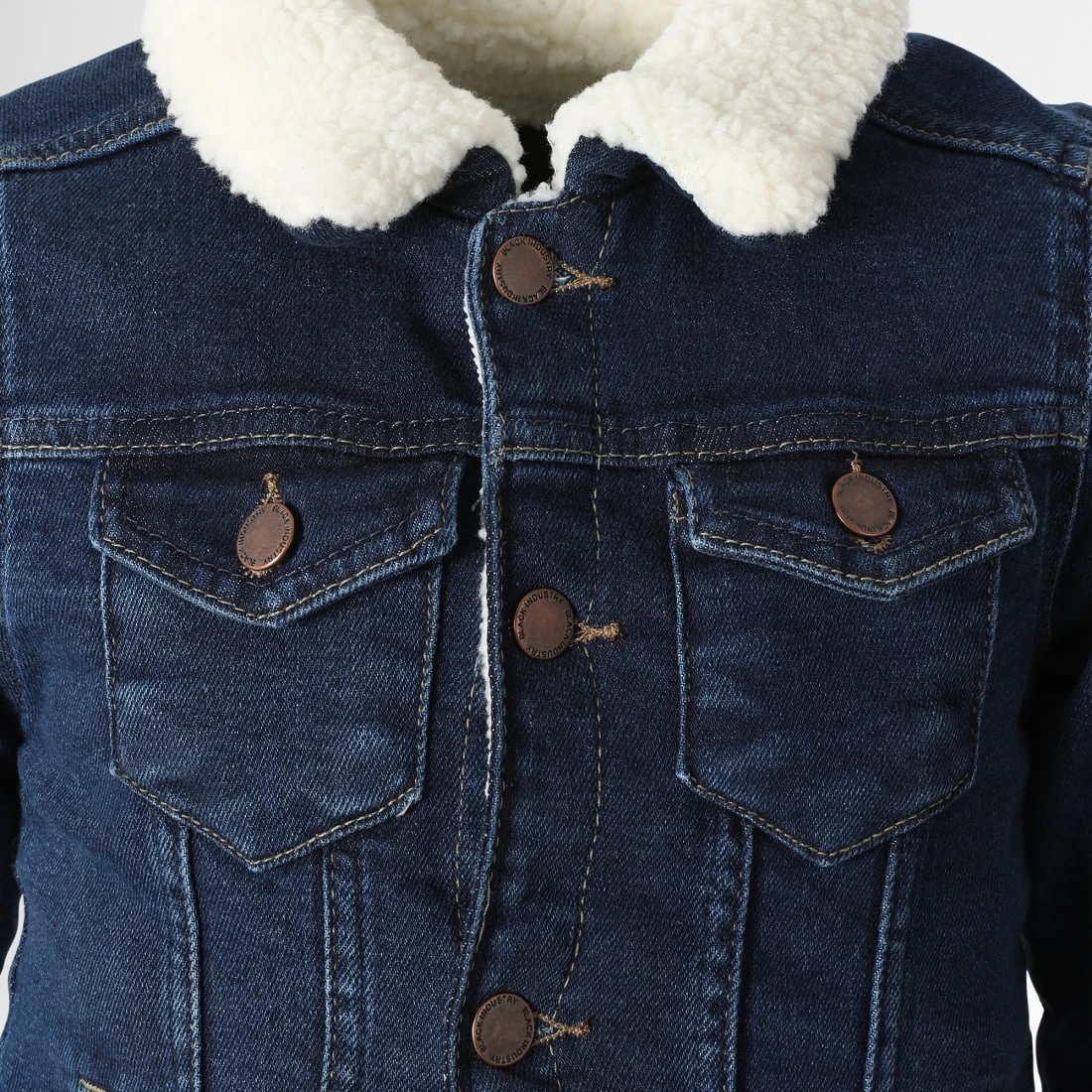 Offres 👍 Veste Jean Col Mouton Enfant K-341 Bleu Brut de Classic Series 🧨 4 Offres 👍 Veste Jean Col Mouton Enfant K-341 Bleu Brut de Classic Series 🧨 – Image 2
