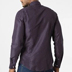 Grosses soldes ✔️ Chemise A Manches Longues Slim5024 Bleu Marine Rouge de Classic Series 😍 -HautStyle Boutique classic series 292708 SLIM5024 2 20211124T151710 04