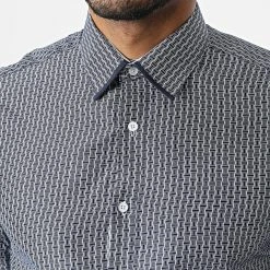 Meilleur prix 🌟 Chemise A Manches Longues Slim5021 Bleu Marine de Classic Series 😉 -HautStyle Boutique classic series 292718 SLIM5021 7 20211124T151547 02