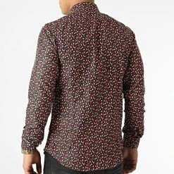 Remise 😍 Chemise A Manches Longues Slim5028 Noir Orange Floral de Classic Series ⭐ -HautStyle Boutique classic series 292719 SLIM5028 5 20211125T155847 04