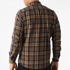 Vente flash 🎉 Chemise Manches Longues A Carreaux 8517 Camel Bleu Marine de Classic Series 🛒 -HautStyle Boutique classic series 292749 8517 CAFE BLEU 20211125T123736 04