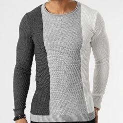 Meilleur prix ⭐ Pull 2572 Blanc Gris Anthracite Gris Clair de Classic Series 🥰 -HautStyle Boutique classic series 292769 2572 GRIS 20211126T164053 03