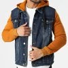 Promo 😉 Veste Jean Capuche 1944 Bleu Denim Orange de Classic Series 🧨 -HautStyle Boutique classic series 292849 1944 BLEU CAMEL 20211129T092102 01