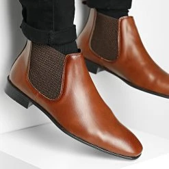 De gros 😉 Chelsea Boots C26-03 Marron de Classic Series 💯