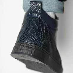 Meilleure affaire 🔥 Baskets SHRT 101B Croco Bleu Marine de Classic Series ✔️ -HautStyle Boutique classic series 298484 SRHT 101B CROCO NAVY 20220125T161834 04