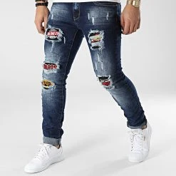 Offres 🔔 Jean Skinny E7677 Bleu Denim de Classic Series 😀