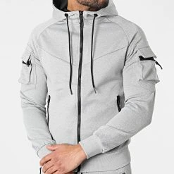 Promo 🔔 Ensemble Jogging T-867 Gris Chiné de Classic Series 👏 -HautStyle Boutique classic series 299918 T 867 GREY 20220127T155302 03