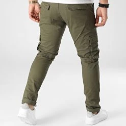 Meilleure affaire 👍 Pantalon Cargo DP9090 Vert Kaki de Classic Series 👏 -HautStyle Boutique classic series 300864 DP9090 016 20220301T143159 04