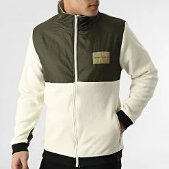 Offres 😀 Veste Polaire Zippée AW21-COLL-02-006 Beige Vert Kaki de Classic Series ⌛ -HautStyle Boutique classic series 301178 AW21 COLL 02 006 135 20220208T161354 03