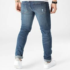 Le moins cher 🌟 Jean Slim Mr Red Destroy Bleu Denim de Classic Series 🎁 -HautStyle Boutique classic series 301359 DP 3 2020 019 076 20220204T154555 04