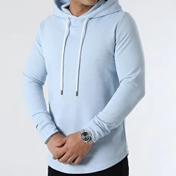 Vente flash ✨ Sweat Capuche Oversize 2353 Bleu Ciel de Classic Series 😉