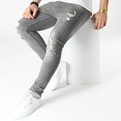 Tout neuf 💯 Jean Slim 012 Gris de Classic Series ⭐ -HautStyle Boutique classic series 302406 012 20220301T150210 03
