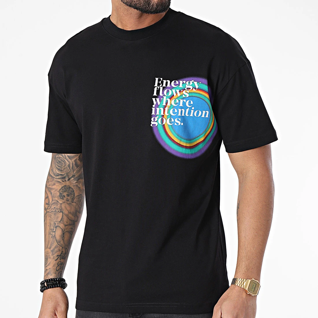 Offres ✨ Tee 💯 Shirt G22-563 Noir de Classic Series 🌟 6 Offres ✨ Tee 💯 Shirt G22-563 Noir de Classic Series 🌟 – Image 4