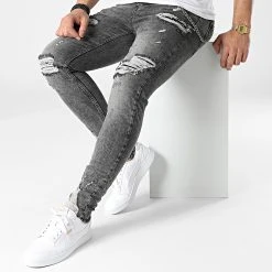 Le moins cher 🛒 Jean Skinny DHZ-3706 Gris Anthracite de Classic Series ✔️ -HautStyle Boutique classic series 307135 DHZ 3706 1 A FUME 20220304T151829 03