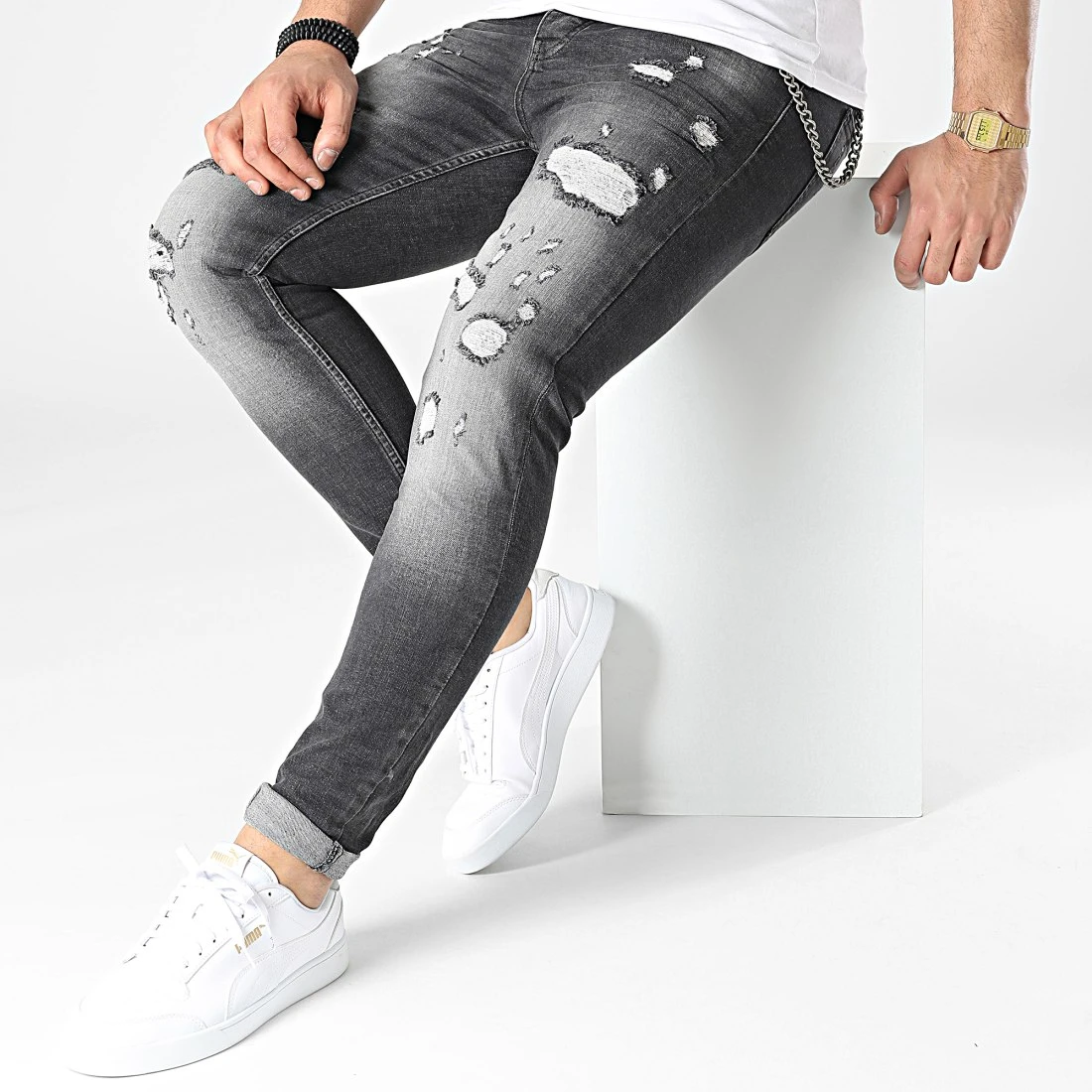 Meilleure vente 🧨 Jean Skinny DHZ-3683 Noir de Classic Series ⭐ 5 Meilleure vente 🧨 Jean Skinny DHZ-3683 Noir de Classic Series ⭐ – Image 3