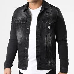 Acheter ❤️ Veste Jean DH-3583 Noir de Classic Series ⭐ -HautStyle Boutique classic series 307243 DH 3583 1 SIYAH 20220304T151120 03