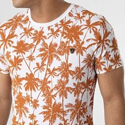 Meilleure vente ⌛ Tee Shirt Floral 3928 Blanc Camel de Classic Series 😍 -HautStyle Boutique classic series 307305 3928 WHITE 20220304T145352 02