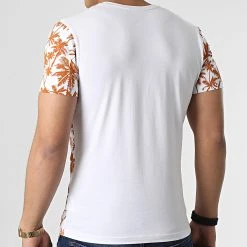 Meilleure vente ⌛ Tee Shirt Floral 3928 Blanc Camel de Classic Series 😍 -HautStyle Boutique classic series 307305 3928 WHITE 20220304T145355 04