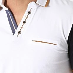 Grosses soldes 😍 Polo Manches Courtes 20285 Blanc Noir de Classic Series 🧨 -HautStyle Boutique classic series 307339 20285 WHITE 20220304T145323 02