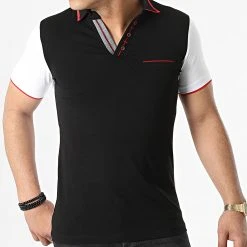 Remise 👏 Polo Manches Courtes 20285 Noir Blanc de Classic Series 🛒 -HautStyle Boutique classic series 307353 20285 BLACK 20220304T145217 03