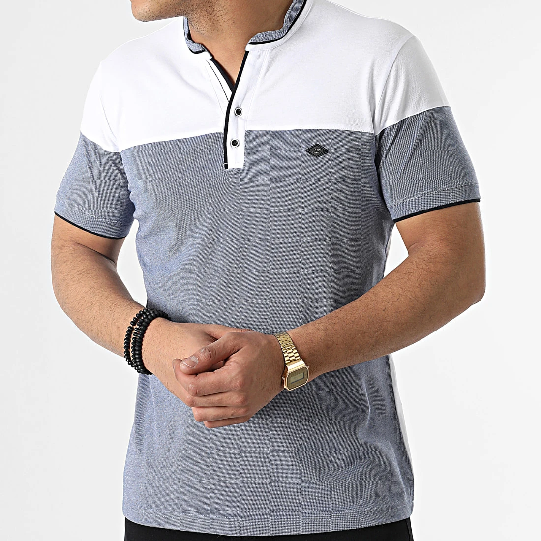 Meilleure vente 😍 Polo Manches Courtes 20179 Bleu Blanc de Classic Series ⭐ 5 Meilleure vente 😍 Polo Manches Courtes 20179 Bleu Blanc de Classic Series ⭐ – Image 3