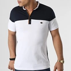 Tout neuf 🧨 Polo Manches Courtes 20179 Blanc Bleu Marine de Classic Series 🔔 -HautStyle Boutique classic series 307373 20179 WHITE 20220304T145708 03