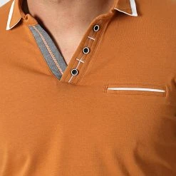 Meilleure affaire 😉 Polo Manches Courtes 20285 Camel Noir de Classic Series ⌛ -HautStyle Boutique classic series 307382 20285 TABAC 20220304T145805 02