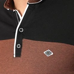 Le moins cher ❤️ Polo Manches Courtes 20179 Camel Noir de Classic Series ❤️ -HautStyle Boutique classic series 307386 20179 TABAC 20220304T145836 02