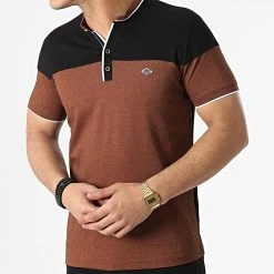 Le moins cher ❤️ Polo Manches Courtes 20179 Camel Noir de Classic Series ❤️ -HautStyle Boutique classic series 307386 20179 TABAC 20220304T145837 03