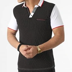Acheter 🎁 Polo Manches Courtes 20315 Noir Blanc de Classic Series 🥰 -HautStyle Boutique classic series 307409 20315 BLACK 20220304T145310 03