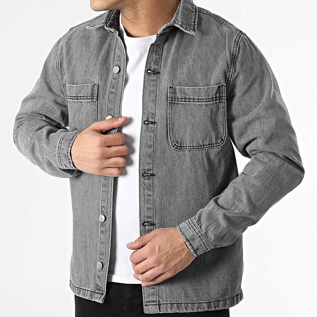 Promo ❤️ Surchemise DP3007 Gris de Classic Series 💯 3 Promo ❤️ Surchemise DP3007 Gris de Classic Series 💯