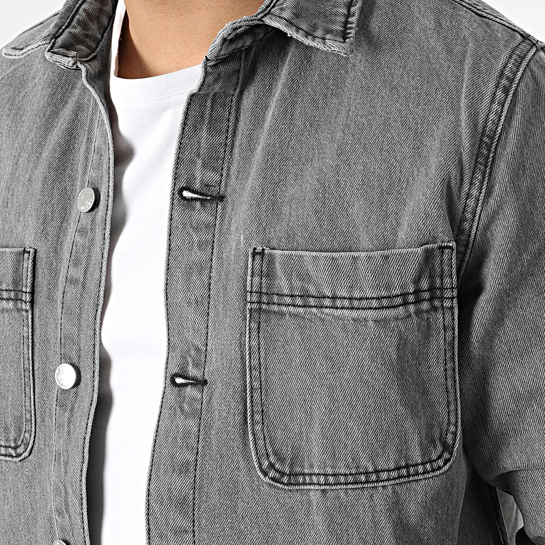 Promo ❤️ Surchemise DP3007 Gris de Classic Series 💯 4 Promo ❤️ Surchemise DP3007 Gris de Classic Series 💯 – Image 2