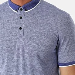 Grosses soldes 👏 Polo A Manches Courtes 1713 Bleu Chiné de Classic Series ⭐ -HautStyle Boutique classic series 309233 ERS 1713 LACIVERT 20220317T154800 02