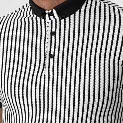 Promo 🔔 Polo A Manches Courtes 1750 Blanc Noir de Classic Series 🌟 -HautStyle Boutique classic series 309244 ERS 1750 SIYAH EKRU 20220408T110724 02