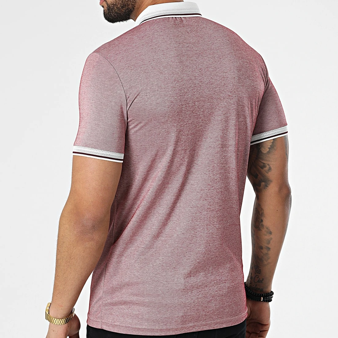 Meilleure vente ✨ Polo A Manches Courtes 1041 Bordeaux Chiné de Classic Series ⭐ 6 Meilleure vente ✨ Polo A Manches Courtes 1041 Bordeaux Chiné de Classic Series ⭐ – Image 4