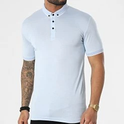 De gros ❤️ Polo A Manches Courtes 1723 Bleu Clair de Classic Series ✔️