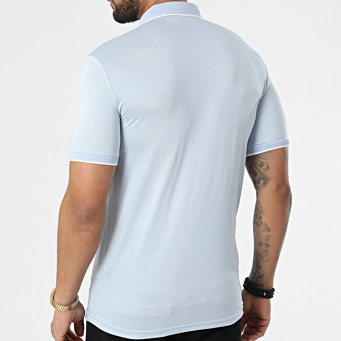 De gros ❤️ Polo A Manches Courtes 1723 Bleu Clair de Classic Series ✔️ 6 De gros ❤️ Polo A Manches Courtes 1723 Bleu Clair de Classic Series ✔️ – Image 4