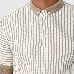 Le moins cher 🛒 Polo A Manches Courtes 1750 Blanc Beige de Classic Series ✨ -HautStyle Boutique classic series 309264 ERS 1750 BEJ EKRU 20220317T152942 02