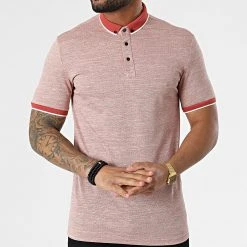 Promo ⭐ Polo A Manches Courtes 1713 Rouge Brique Chiné de Classic Series 👏 -HautStyle Boutique classic series 309280 ERS 1713 KIREMIT 20220317T153252 03