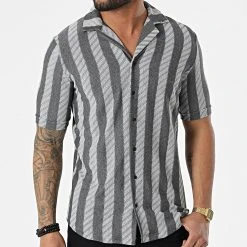 Meilleure vente ✔️ Chemise A Manches Courtes 1661 Gris Anthracite Chiné de Classic Series 🎉 -HautStyle Boutique classic series 309339 ERS 1661 ANTRASIT 20220317T154235 03