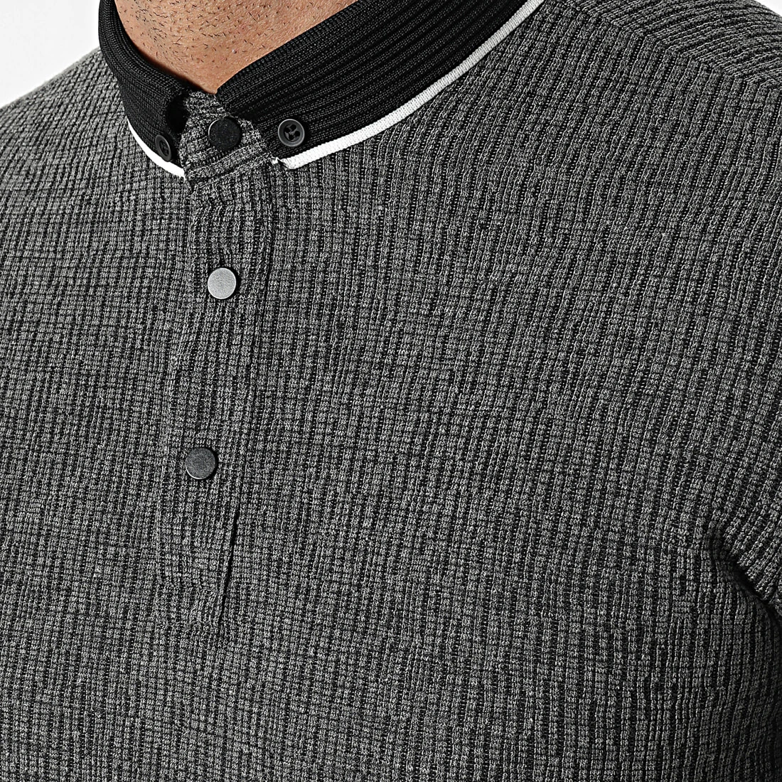 Tout neuf ⌛ Chemise A Manches Courtes ERS-1651 Gris Anthracite de Classic Series 👍 4 Tout neuf ⌛ Chemise A Manches Courtes ERS-1651 Gris Anthracite de Classic Series 👍 – Image 2